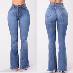 High waisted flare jeans